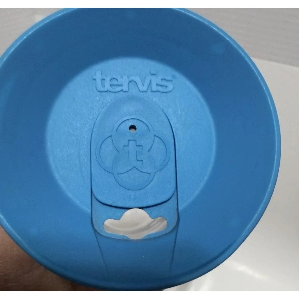 Tervis Owl Tumbler 16 oz Insulated Travel Cup Blue Lid Colorful Owls Made in USA